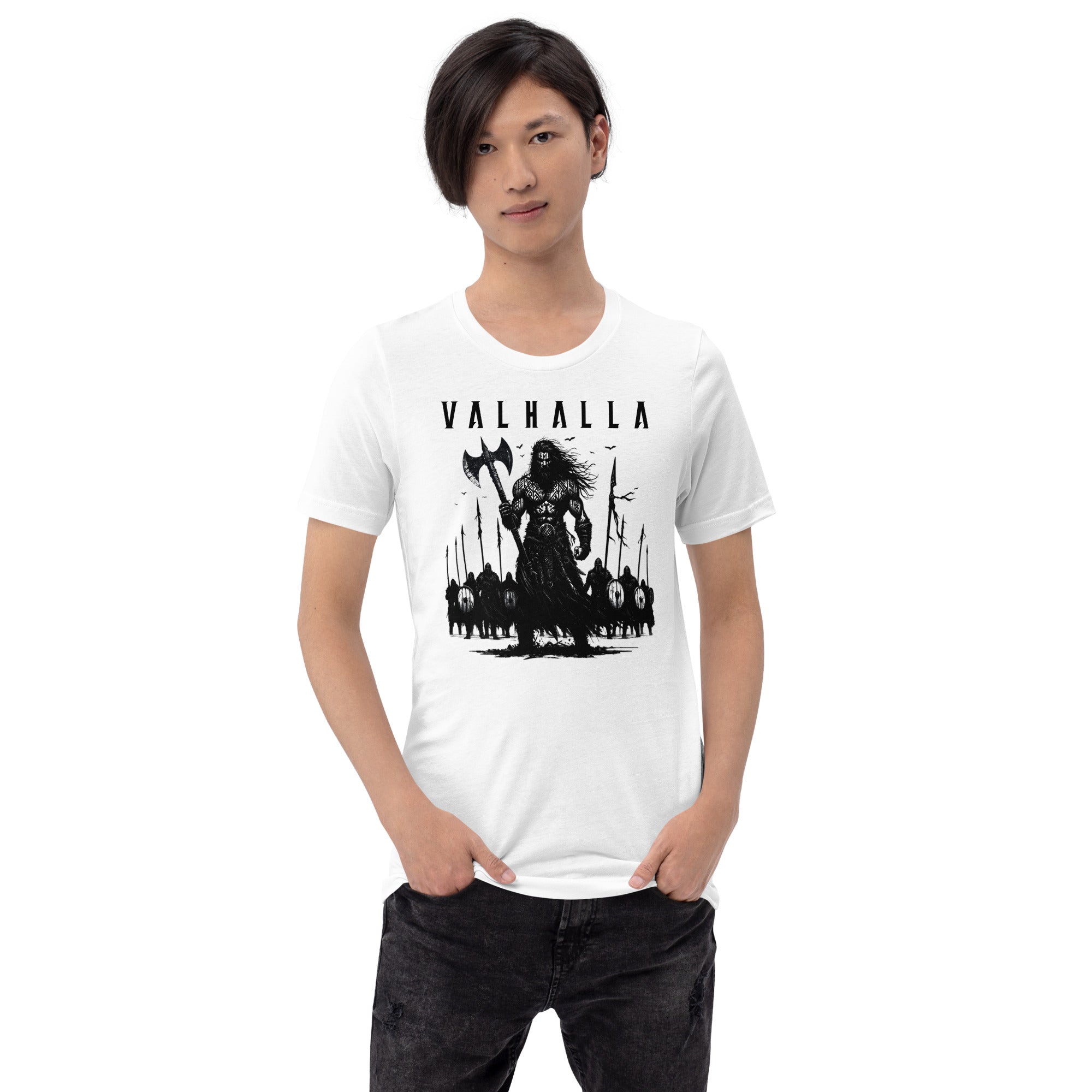 Viking - Valhalla Army - Apparel Black White Norse Short-Sleeve Unisex T-Shirt