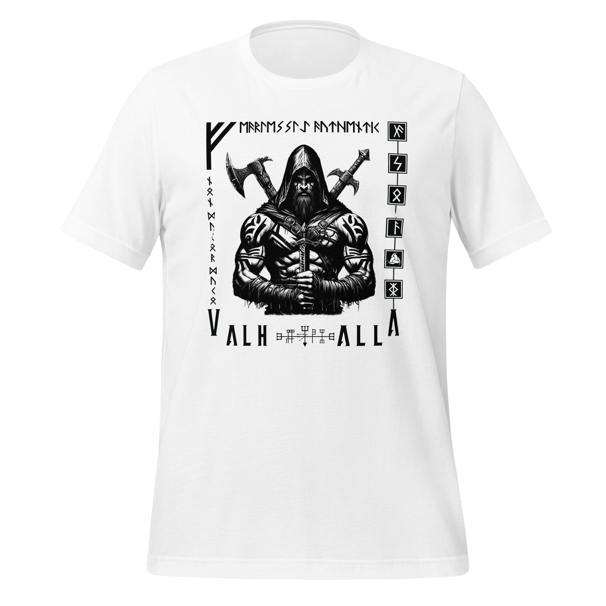 Viking Leader - Valhalla Norse Apparel Black White Short-Sleeve Unisex T-Shirt