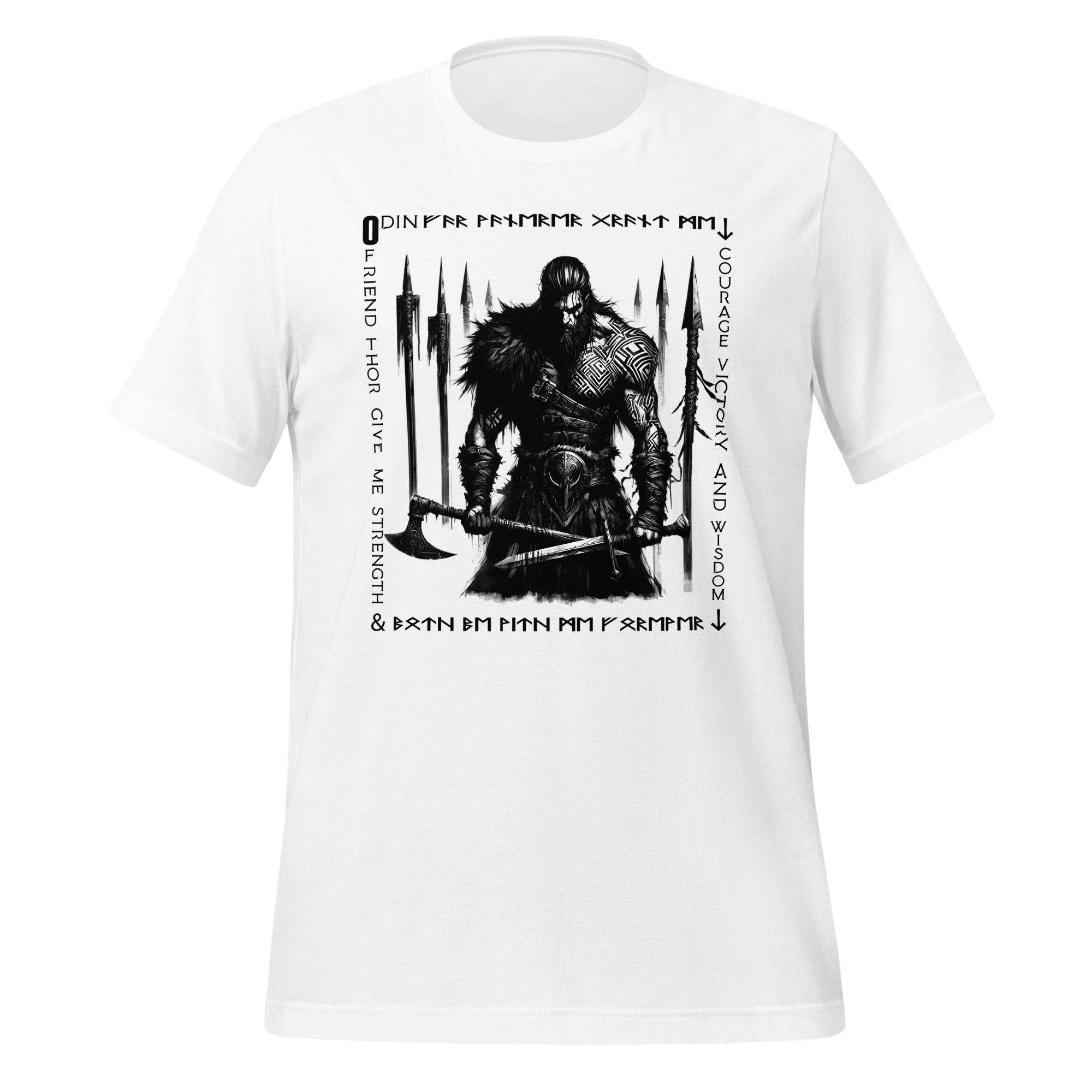 Viking Wanderer - Valhalla Apparel Black White Short-Sleeve Unisex T-Shirt