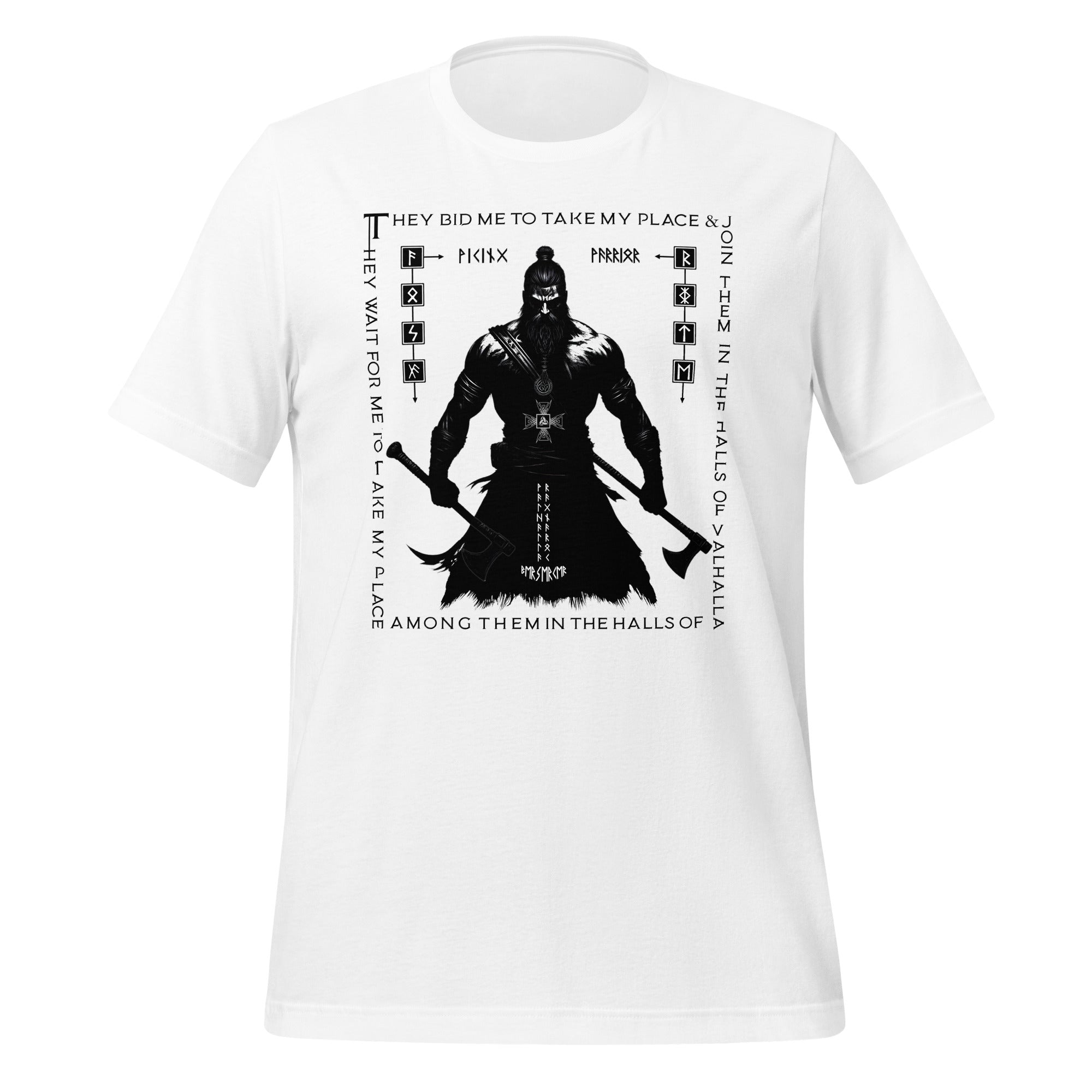 Viking - Valhalla Norse Apparel Black White Short-Sleeve Unisex T-Shirt