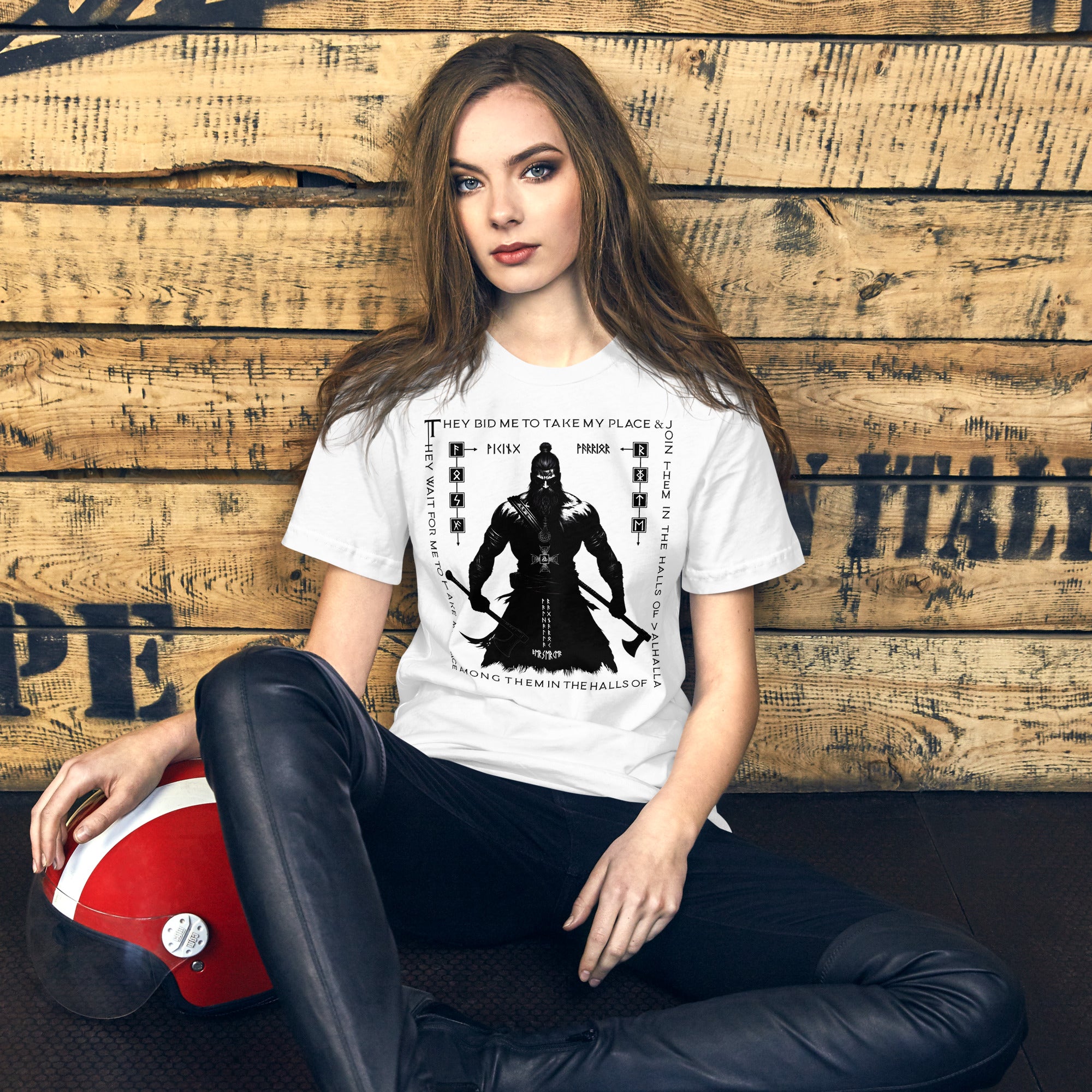 Viking - Valhalla Norse Apparel Black White Short-Sleeve Unisex T-Shirt