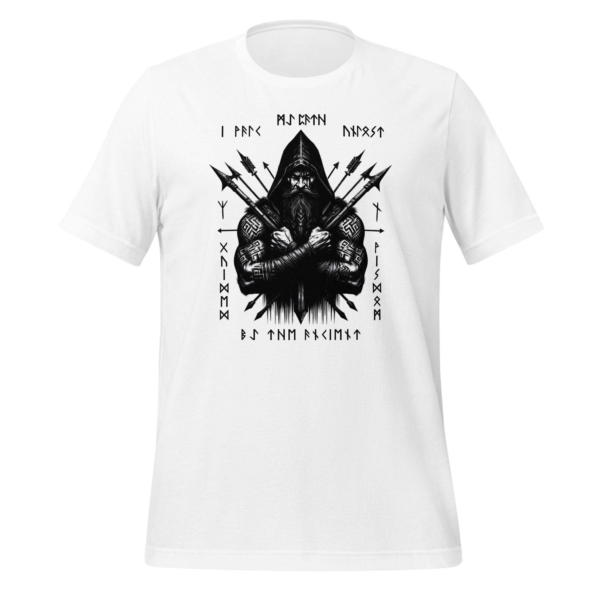 Viking Valor - Valhalla Norse Apparel Black White Short-Sleeve Unisex T-Shirt