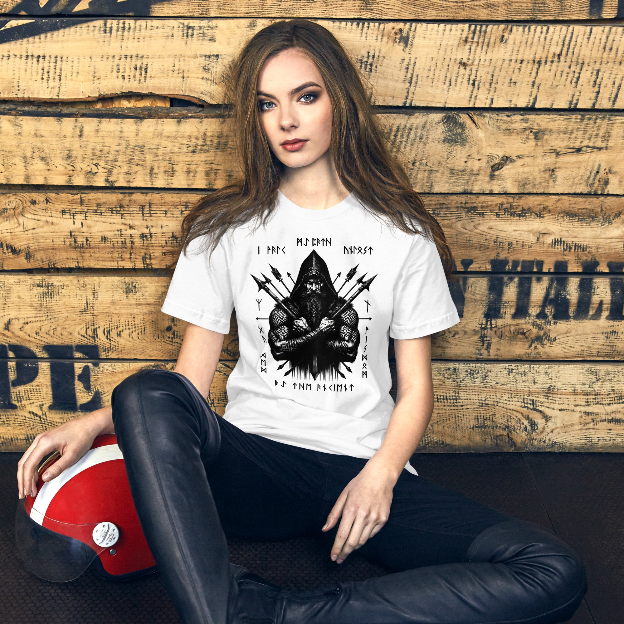 Viking Valor - Valhalla Norse Apparel Black White Short-Sleeve Unisex T-Shirt