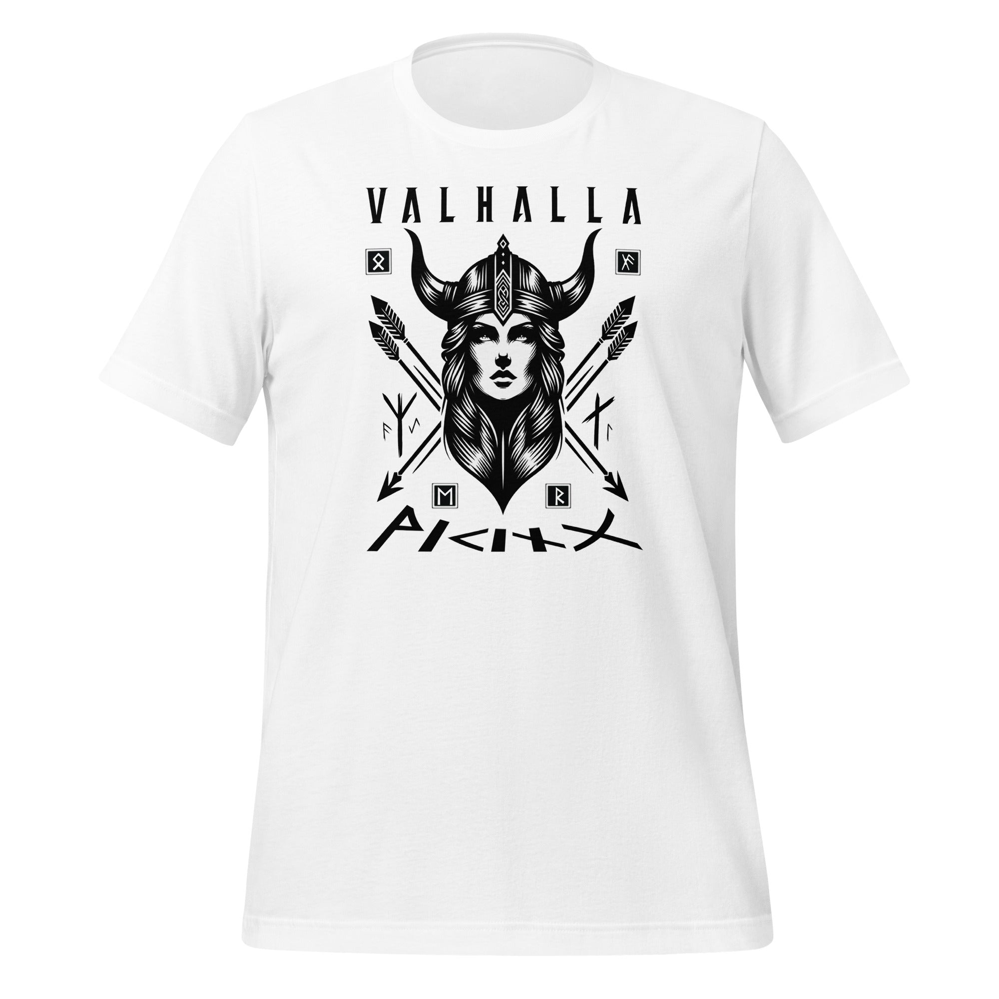 Viking Glory - Valhalla Norse Apparel Black White Short-Sleeve Unisex T-Shirt