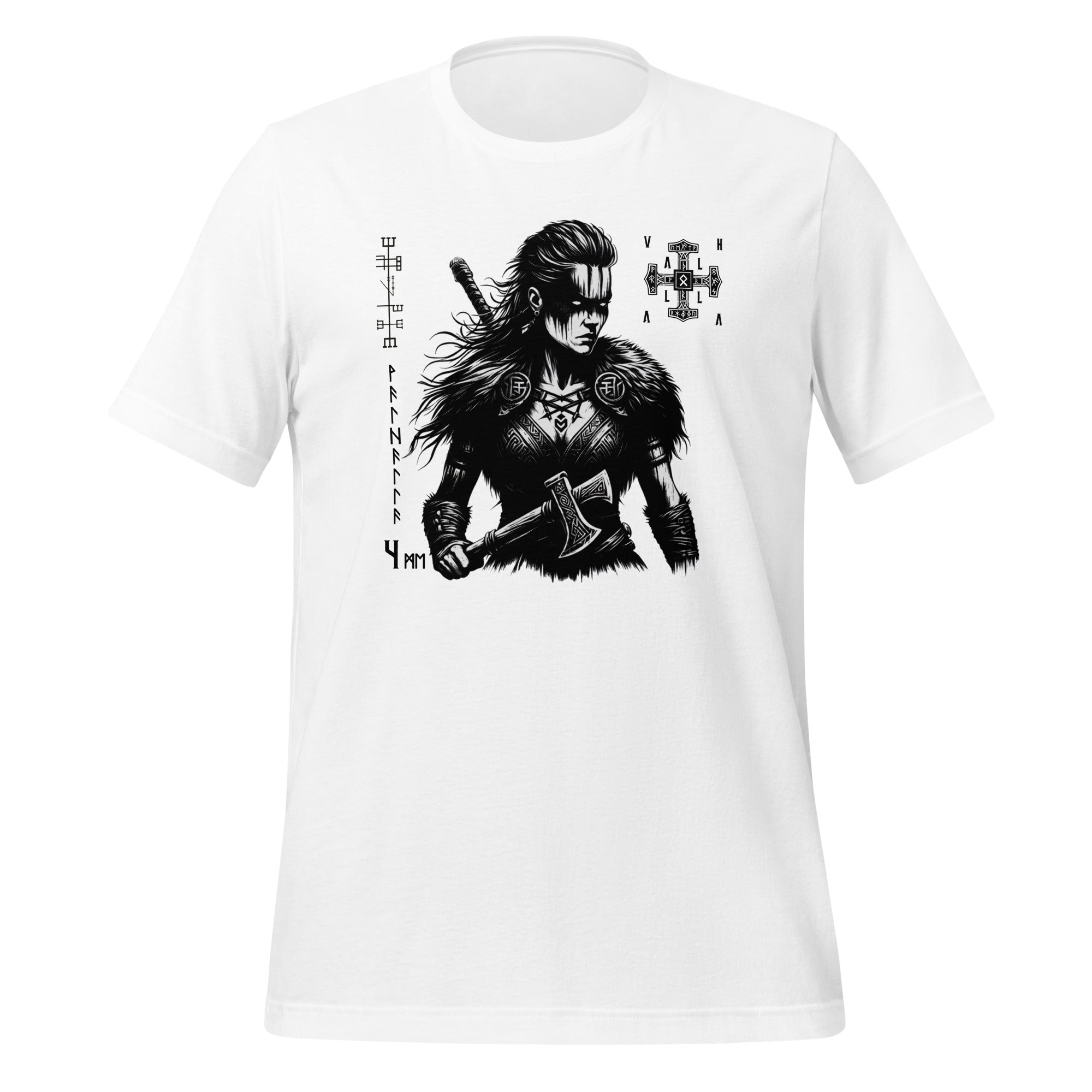 Viking Wrath - Valhalla Norse Apparel Black White Design Short-Sleeve Unisex T-Shirt