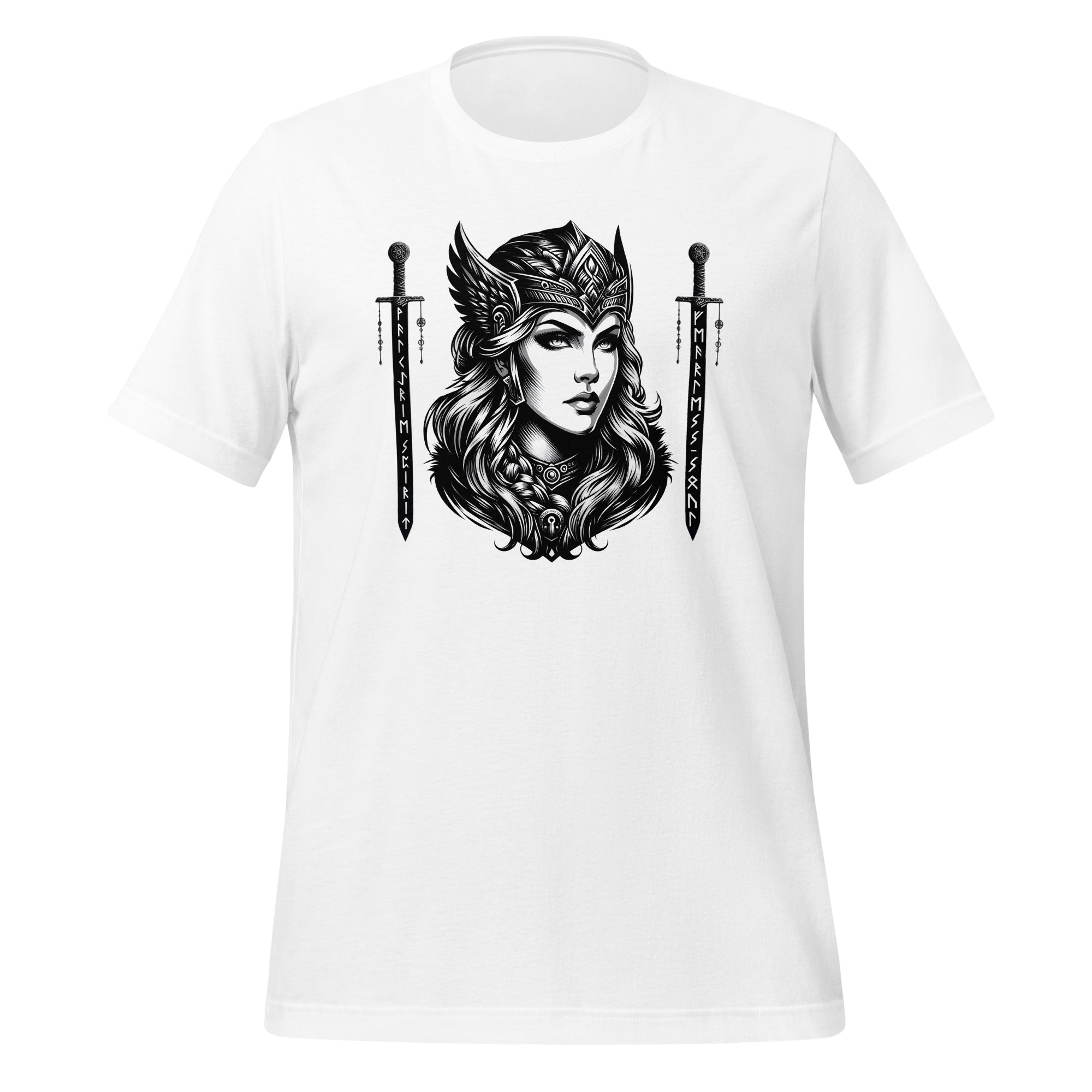 Viking Fearless - Valhalla Norse Apparel Black White Design Short-Sleeve Unisex T-Shirt