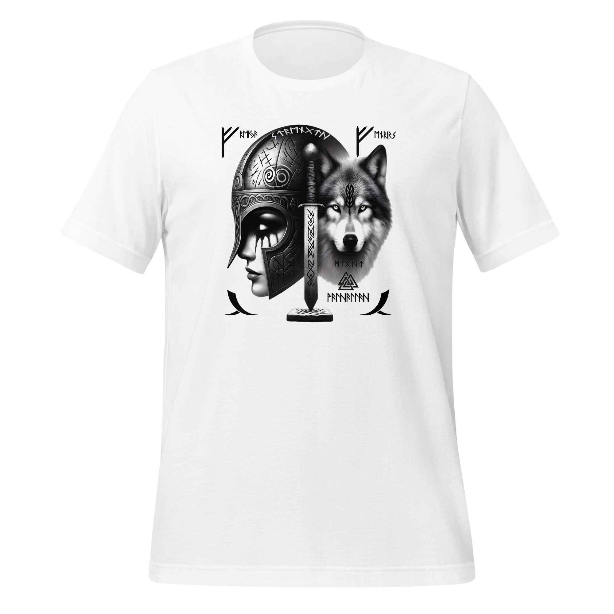 Viking Companion - Valhalla Norse Apparel Black White Design Short-Sleeve Unisex T-Shirt