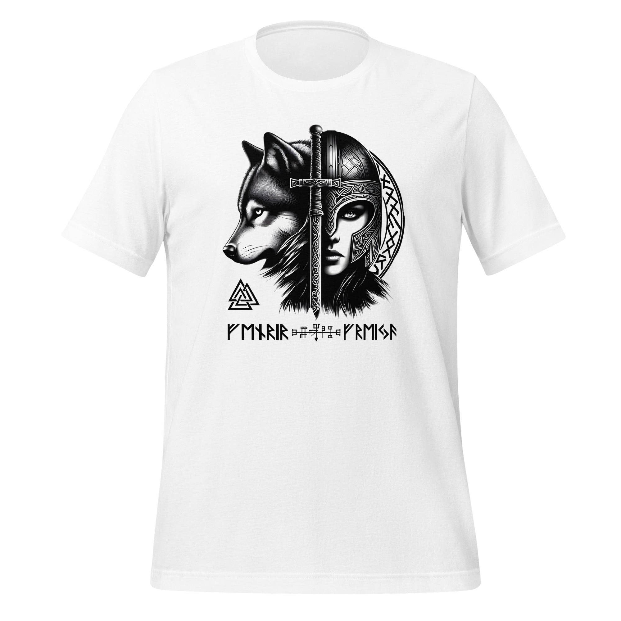 Viking Wolfsbane - Valhalla Norse Apparel Black White Design Short-Sleeve Unisex T-Shirt