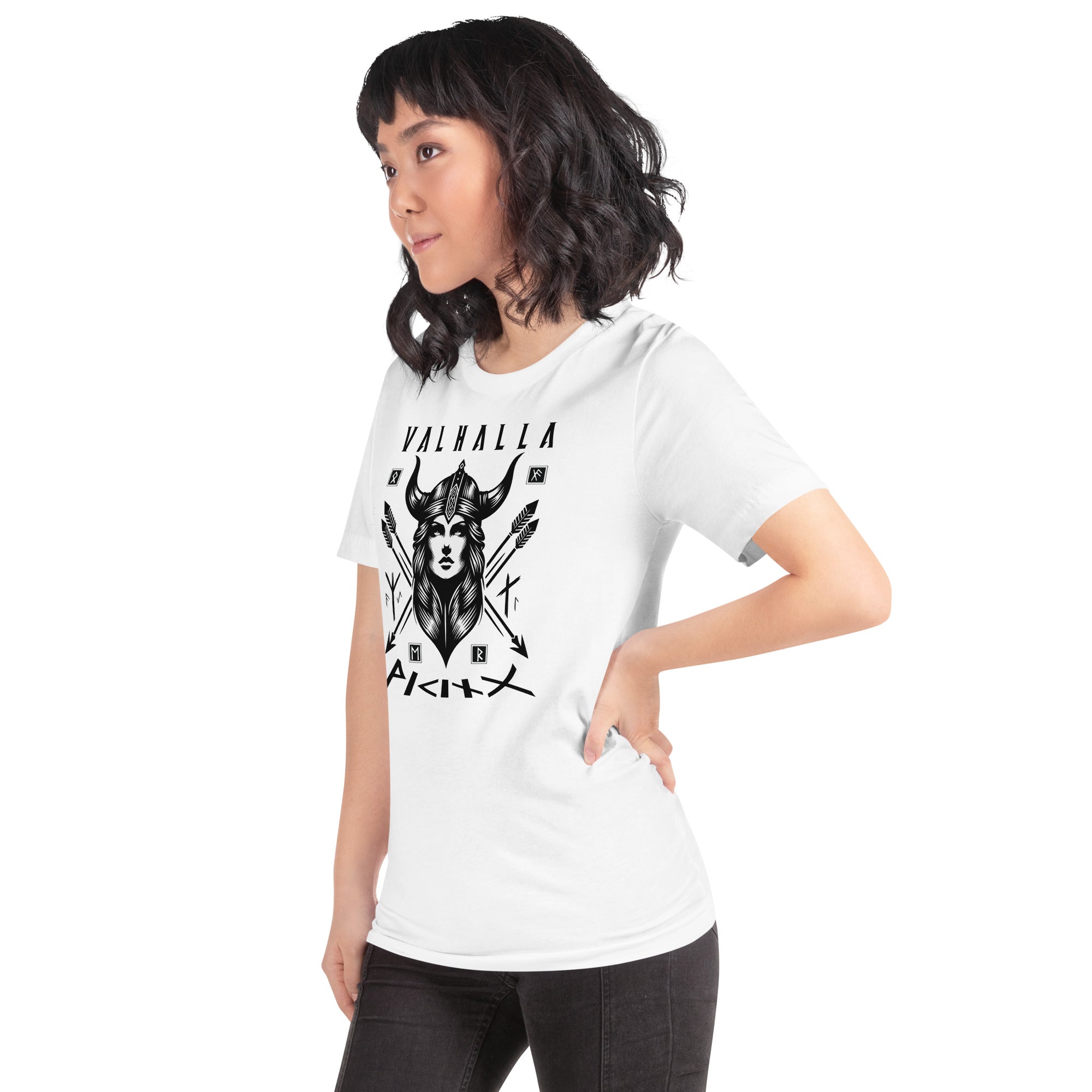 Viking Glory - Valhalla Norse Apparel Black White Short-Sleeve Unisex T-Shirt